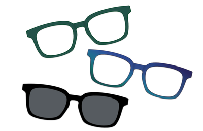 Dark Green Horn with Silver Set - Product Thumbnail 1 - Pair Eyewear