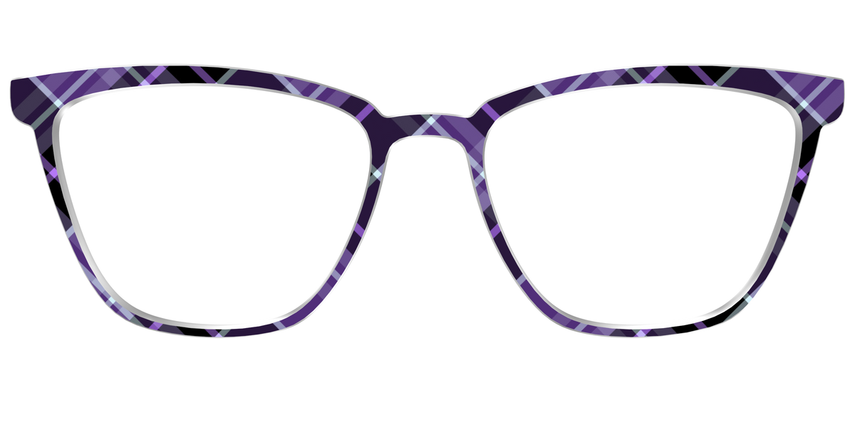 The Blackberry Plaid - Front Top Image - Pair Eyewear