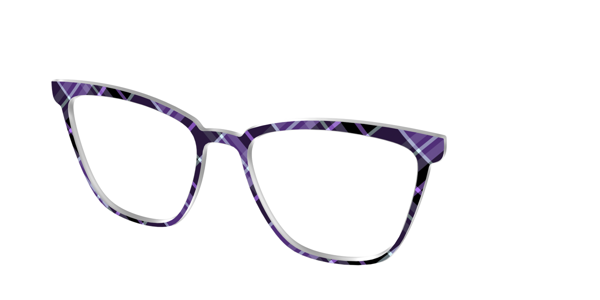 The Blackberry Plaid - Angle Top Image - Pair Eyewear