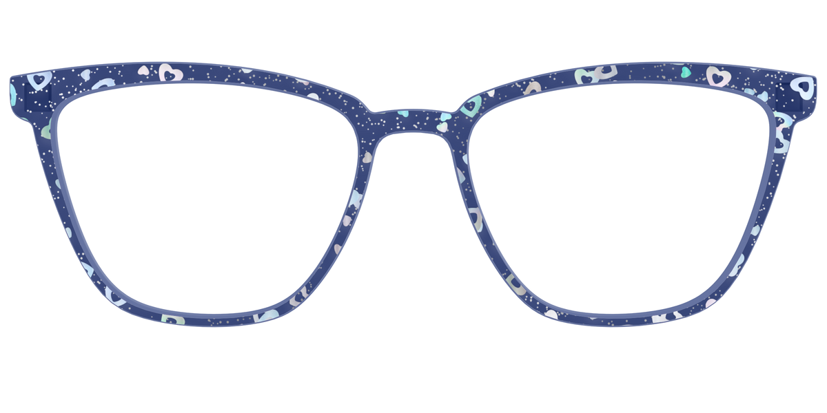 The Denim Heart Glitter Crystal - Front Top Image - Pair Eyewear
