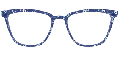 The Denim Heart Glitter Crystal - Front Top Thumbnail - Pair Eyewear
