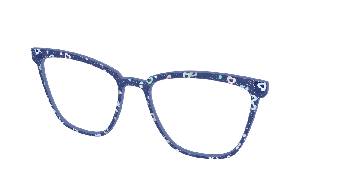 The Denim Heart Glitter Crystal - Angle Top Image - Pair Eyewear