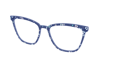 The Denim Heart Glitter Crystal - Angle Top Thumbnail - Pair Eyewear