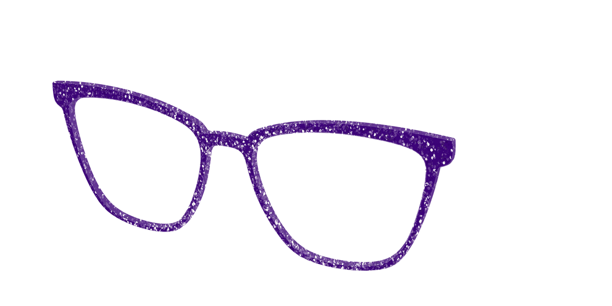 The Electric Purple Sparkle - Angle Top Image - Pair Eyewear