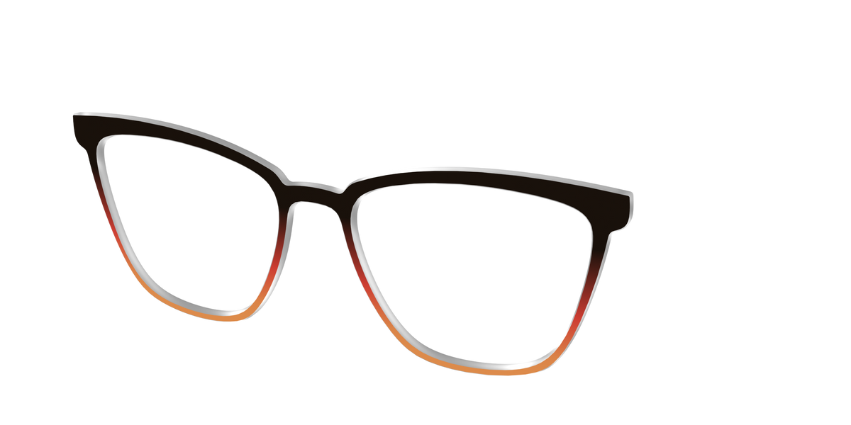 The Espresso to Pumpkin Gradient - Angle Top Image - Pair Eyewear