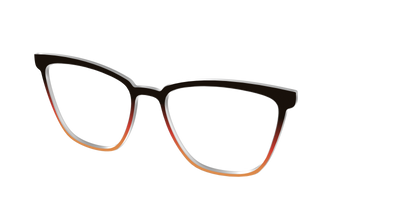 The Espresso to Pumpkin Gradient - Angle Top Thumbnail - Pair Eyewear