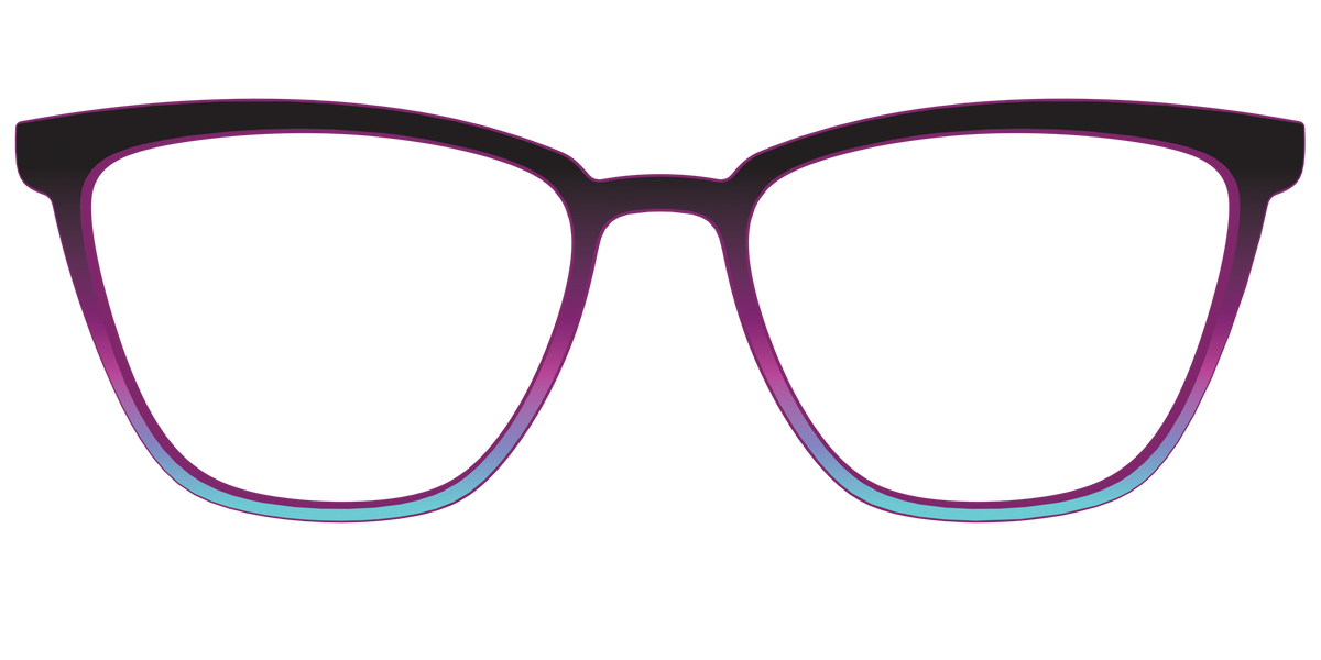 The Licorice to Seafoam Gradient - Front Top Image - Pair Eyewear