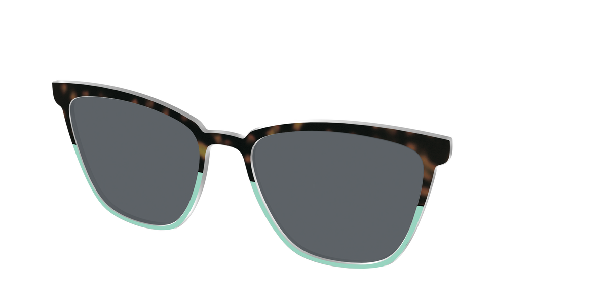 The Polarized Matcha Split Sun Top - Angle Top Image - Pair Eyewear