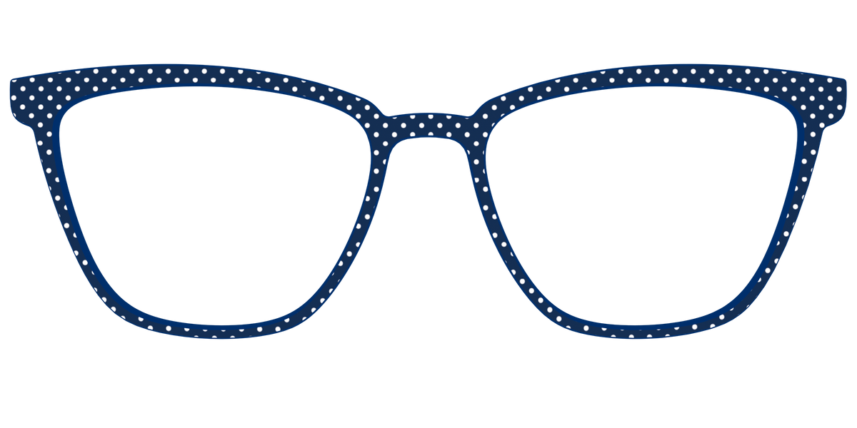 The Navy Pin Dot - Front Top Image - Pair Eyewear
