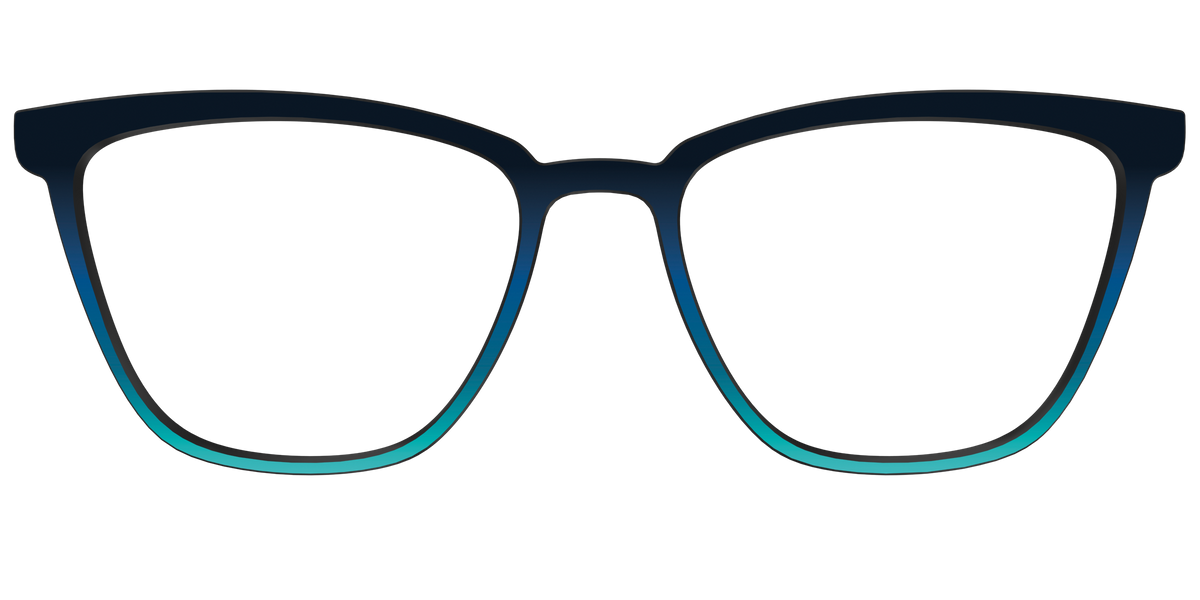 The Royal Blue to Seafoam Gradient - Front Top Image - Pair Eyewear