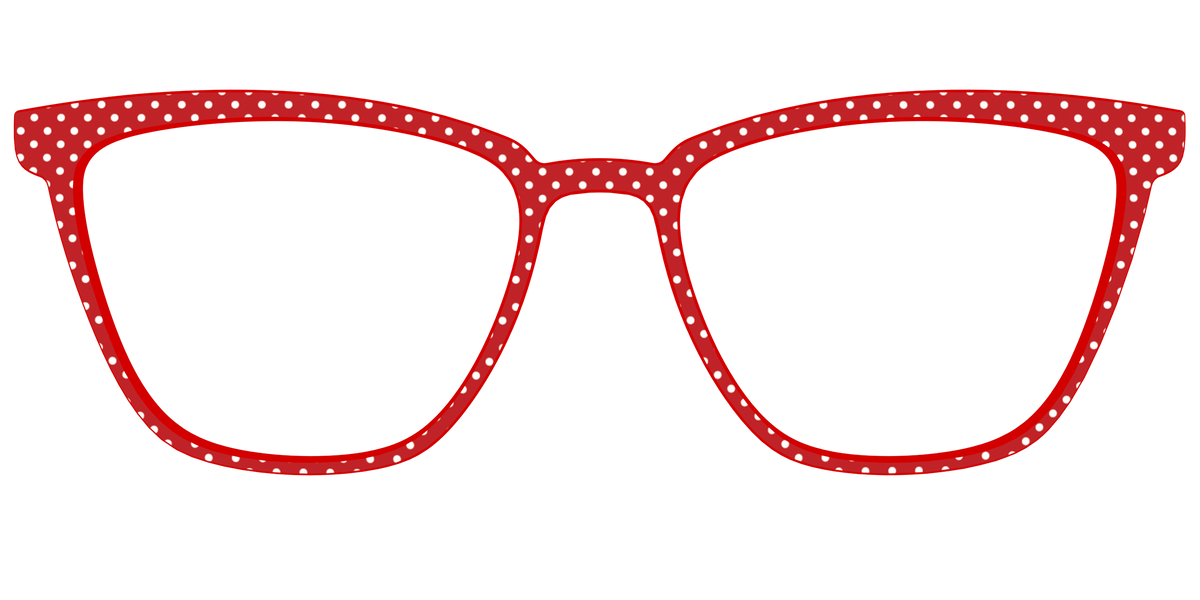 The Ruby Pin Dot - Front Top Image - Pair Eyewear