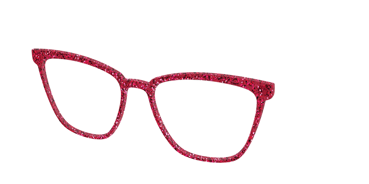 The Ruby Sparkle - Angle Top Image - Pair Eyewear