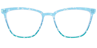 The Sky Blue Crystal with Daisy Glitter - Front Top Thumbnail - Pair Eyewear