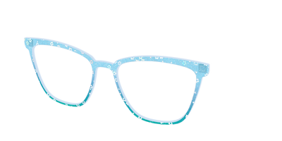 The Sky Blue Crystal with Daisy Glitter - Angle Top Thumbnail - Pair Eyewear