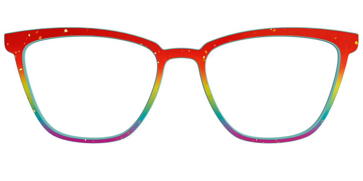 The Spectrum Gradient with Gold Flakes - Front Top Image - Pair Eyewear