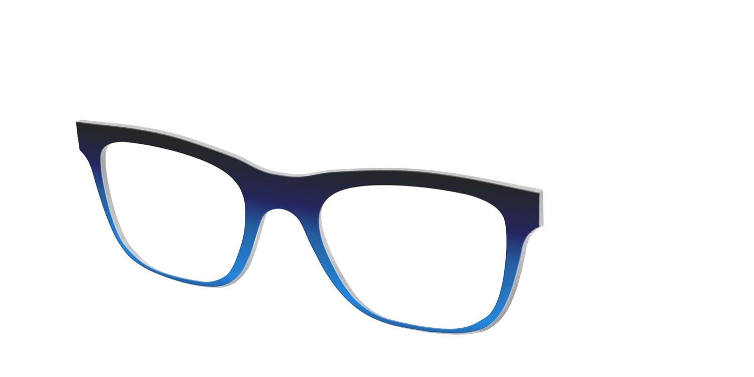 The Black to Blueberry Gradient - Angle Top Image - Pair Eyewear