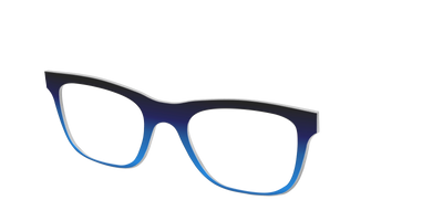 The Black to Blueberry Gradient - Angle Top Thumbnail - Pair Eyewear