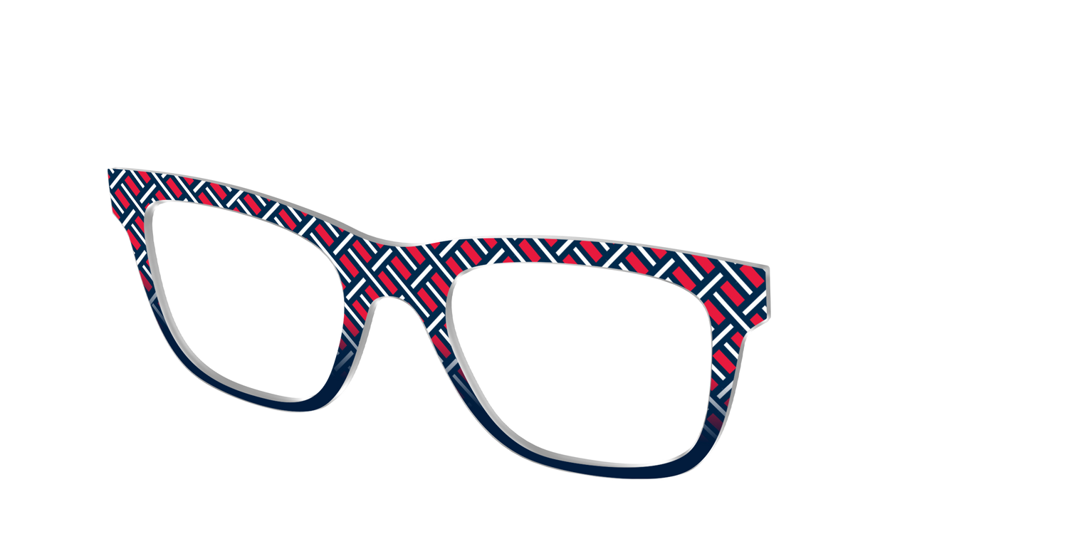 The Block Party Check - Angle Top Image - Pair Eyewear