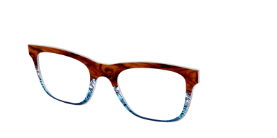 The Blue Wood Waves - Angle Top Thumbnail - Pair Eyewear