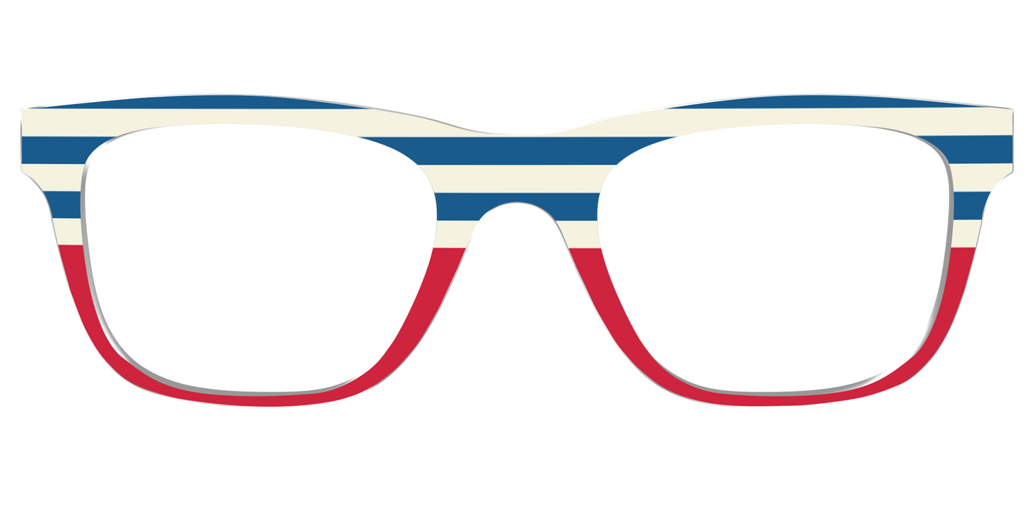 The Bold Stripes Split - Front Top Image - Pair Eyewear