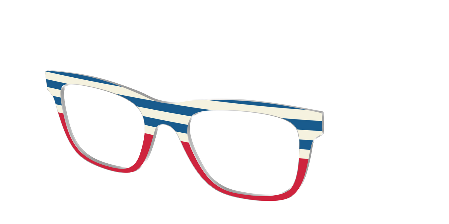 The Bold Stripes Split - Angle Top Image - Pair Eyewear