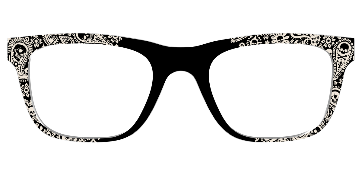 The Bone White Paisley - Front Top Image - Pair Eyewear