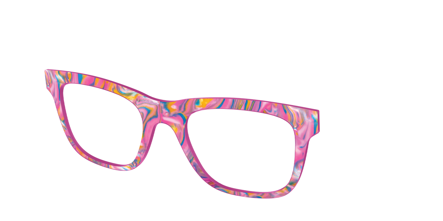 The Bubble Gum Pearl Marble - Angle Top Image - Pair Eyewear