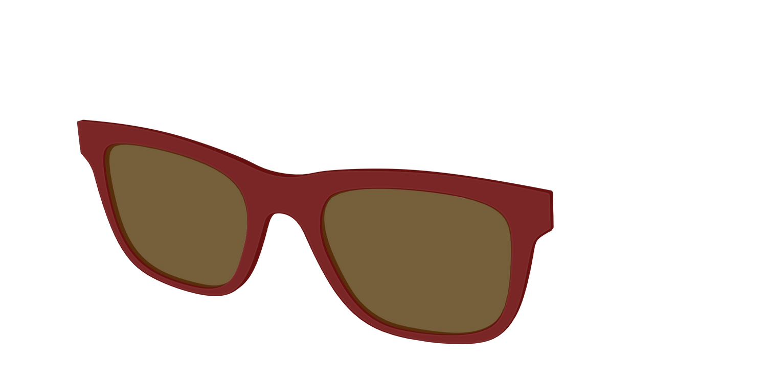 The Polarized Burgundy Sun Top - Angle Top Image - Pair Eyewear