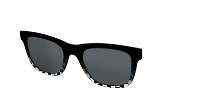 The Polarized Checkerboard Fade Sun Top - Angle Top Thumbnail - Pair Eyewear