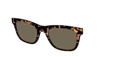 The Polarized Chic Tortoise Split Sun Top - Angle Top Thumbnail - Pair Eyewear