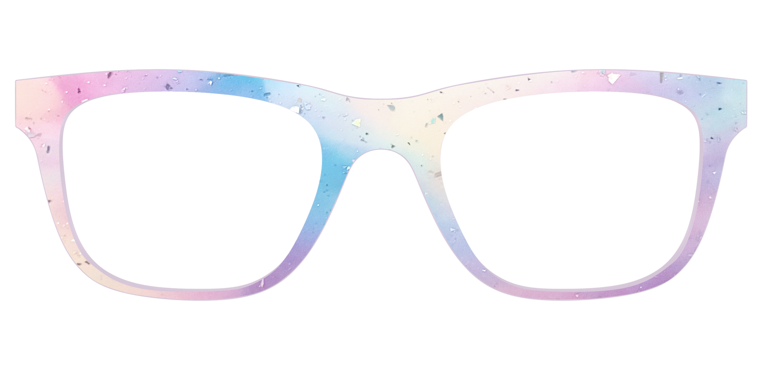 The Dreamy Pastel with Holographic Glitter - Front Top Image - Pair Eyewear