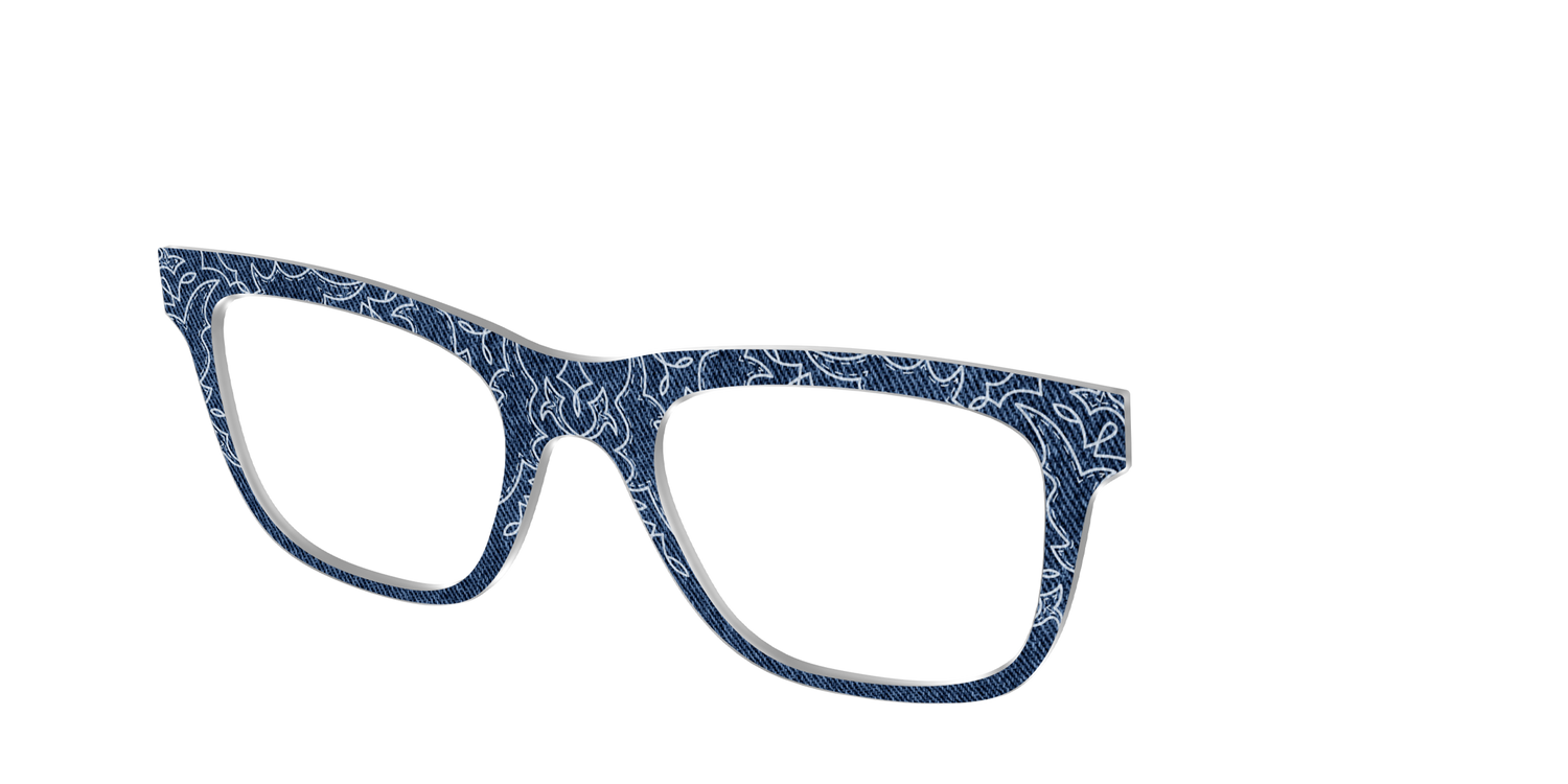 The Embroidered Indigo - Angle Top Image - Pair Eyewear