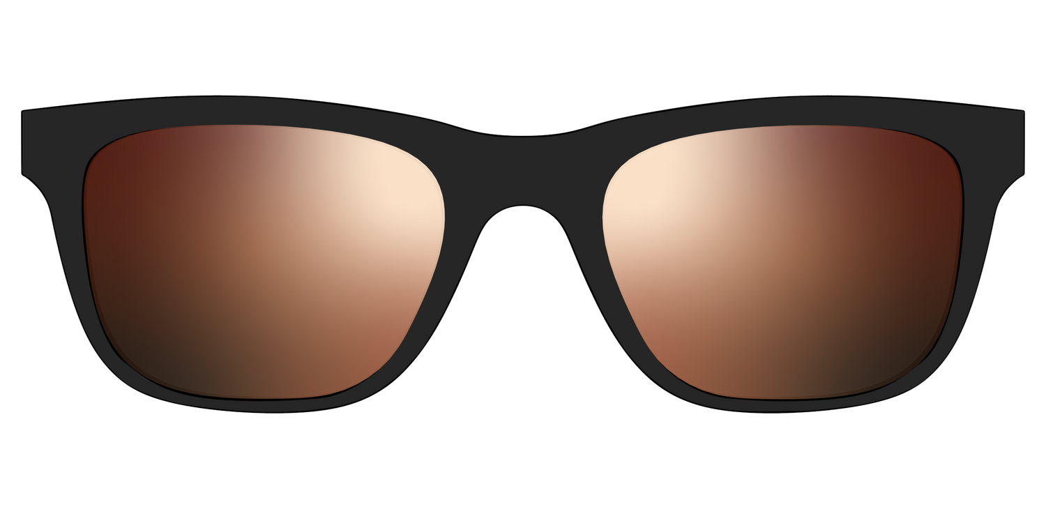The Polarized Gold Reflective Sun Top - Front Top Image - Pair Eyewear