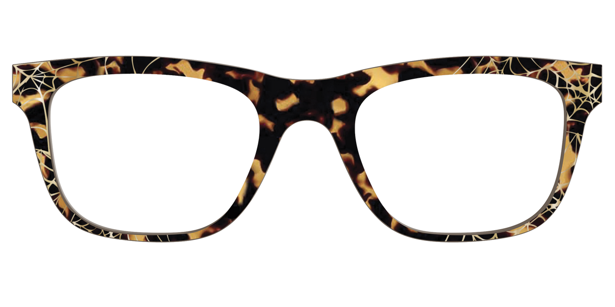 The Haunted Tortoise with Gold Foil Webs - Front Top Image - Pair Eyewear
