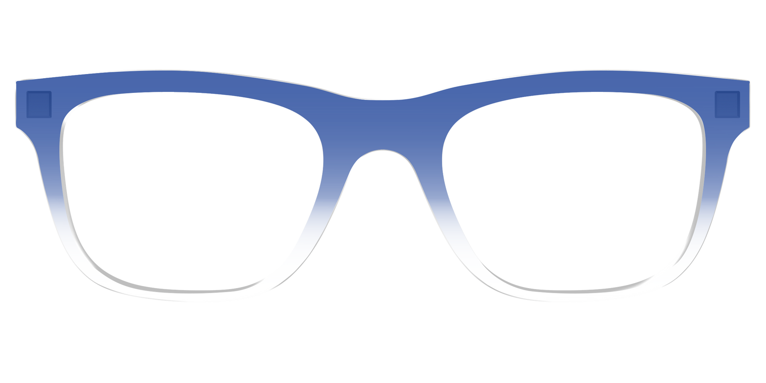 The Indigo Gradient Crystal - Front Top Image - Pair Eyewear