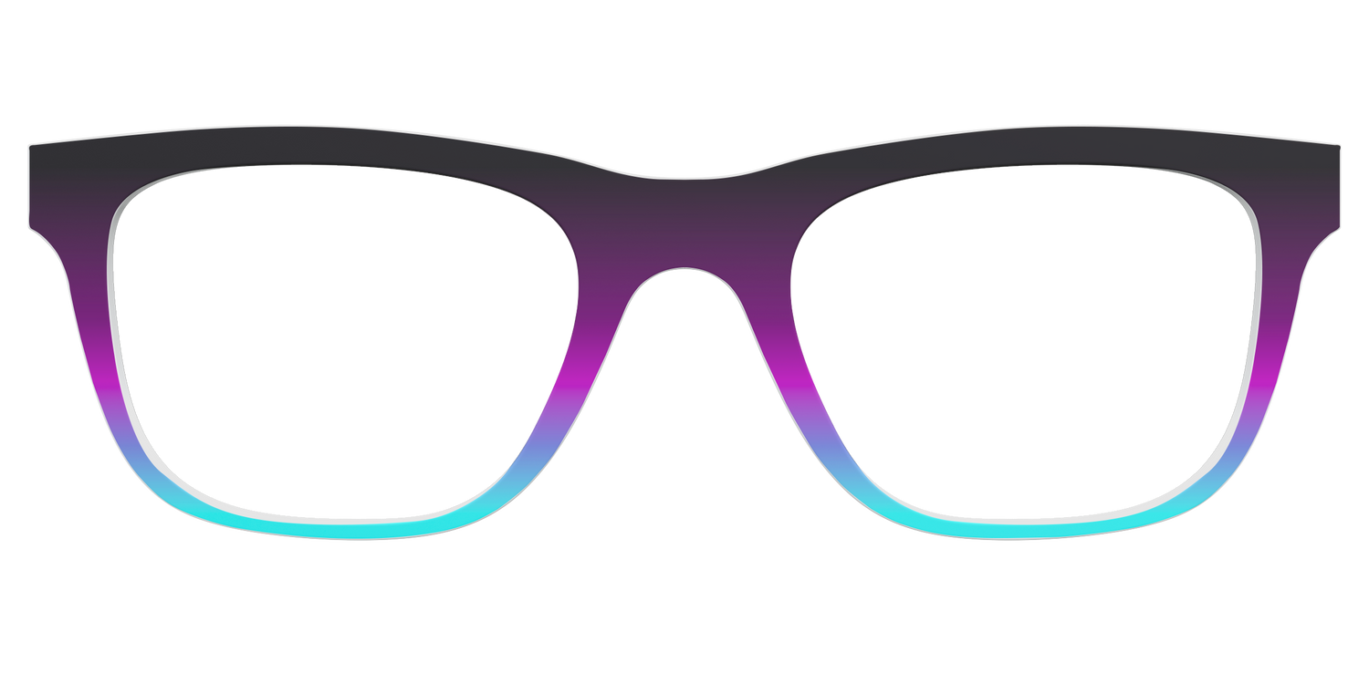The Licorice to Seafoam Gradient - Front Top Image - Pair Eyewear