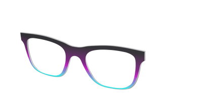 The Licorice to Seafoam Gradient - Angle Top Thumbnail - Pair Eyewear