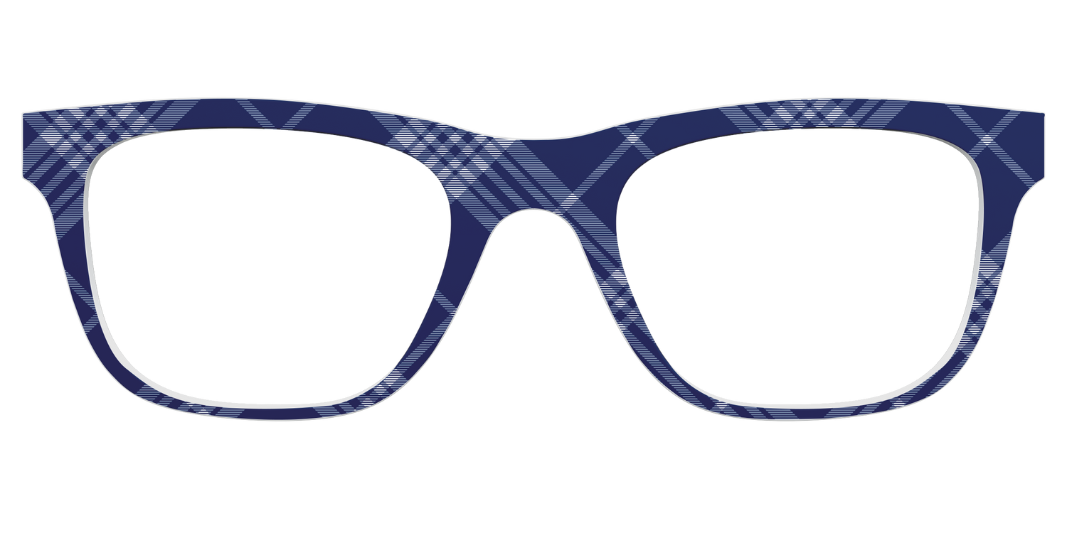 The Navy Twill Plaid - Front Top Image - Pair Eyewear