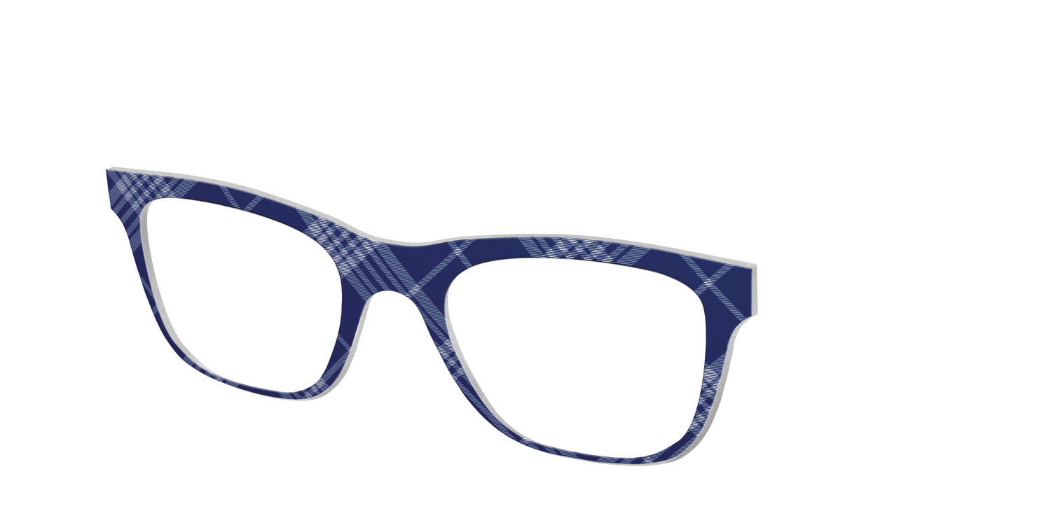 The Navy Twill Plaid - Angle Top Image - Pair Eyewear