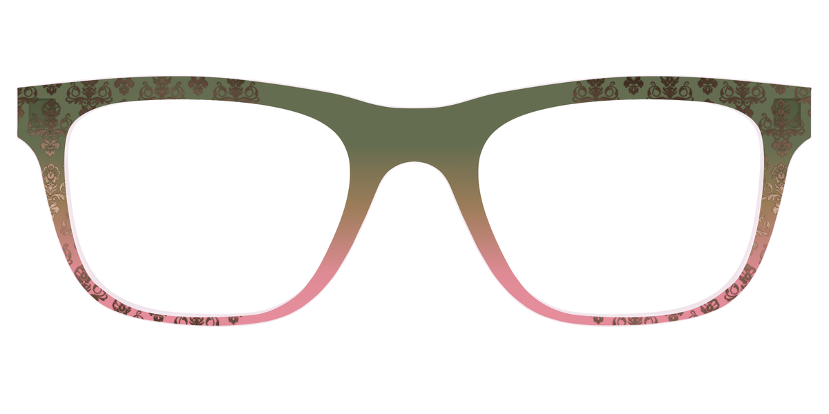 The Olive to Rose Trellis with Champagne Foil - Front Top Image - Pair Eyewear