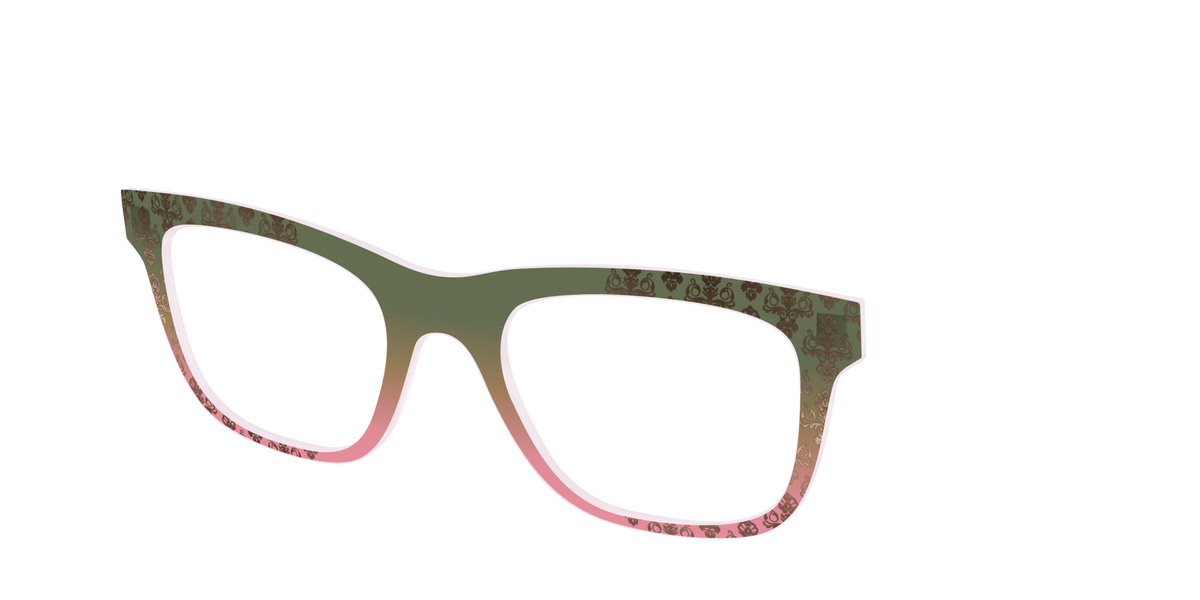 The Olive to Rose Trellis with Champagne Foil - Angle Top Image - Pair Eyewear