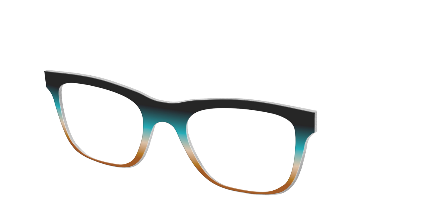 The Onyx to Rust Gradient - Angle Top Image - Pair Eyewear