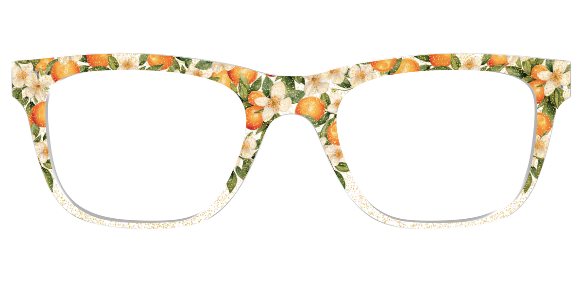 The Orange Blossom Glitter Crystal - Front Top Image - Pair Eyewear