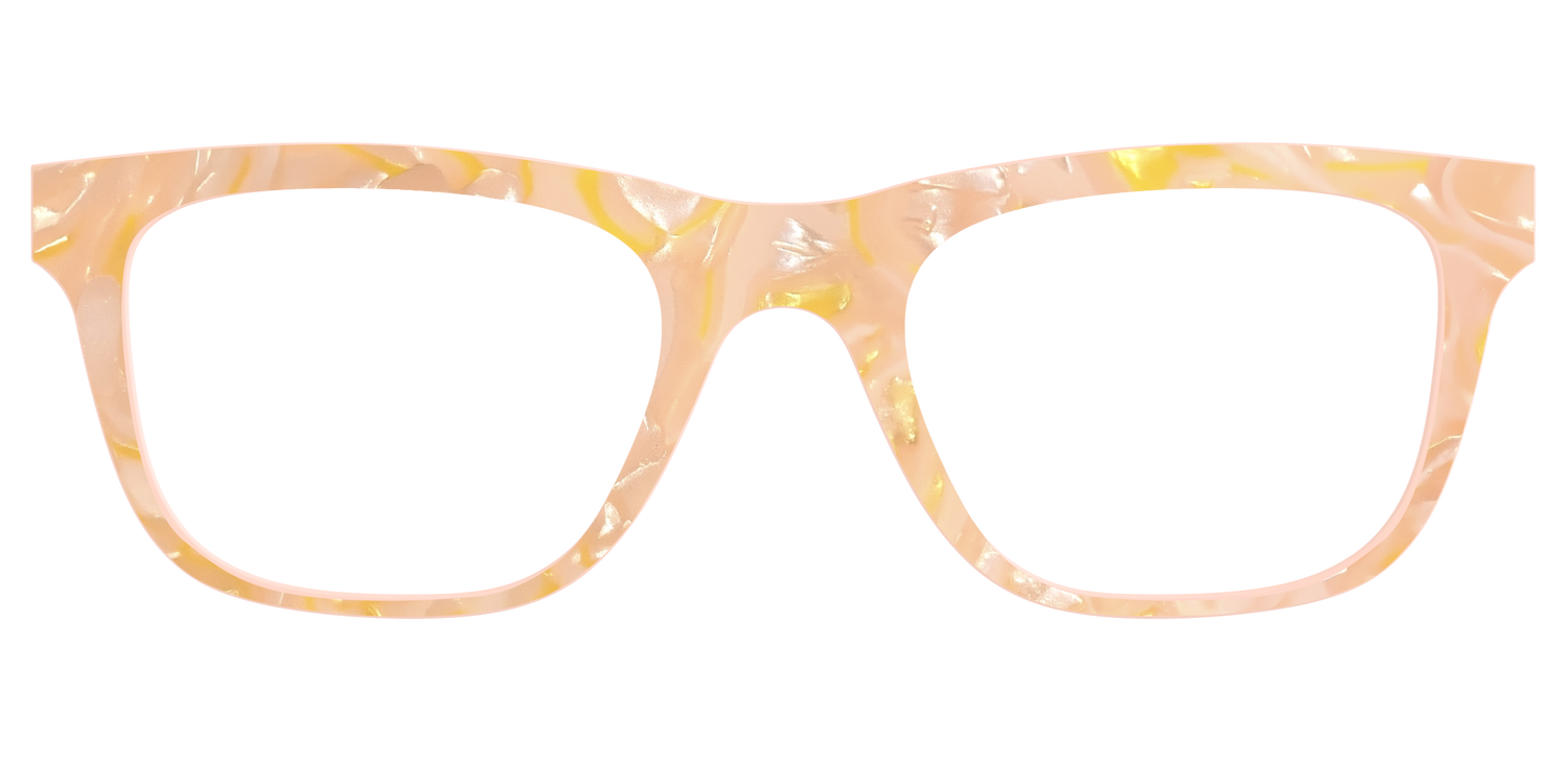 The Peach Creamsicle Pearl Marble - Front Top Image - Pair Eyewear