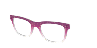 The Pink Ombre Gold Foil Crystal - Angle Top Thumbnail - Pair Eyewear