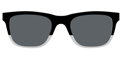 The Polarized Black to Gray Crystal Split Sun Top - Front Top Thumbnail - Pair Eyewear