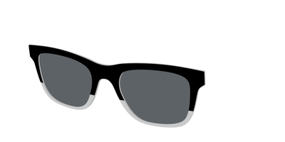 The Polarized Black to Gray Crystal Split Sun Top - Angle Top Thumbnail - Pair Eyewear