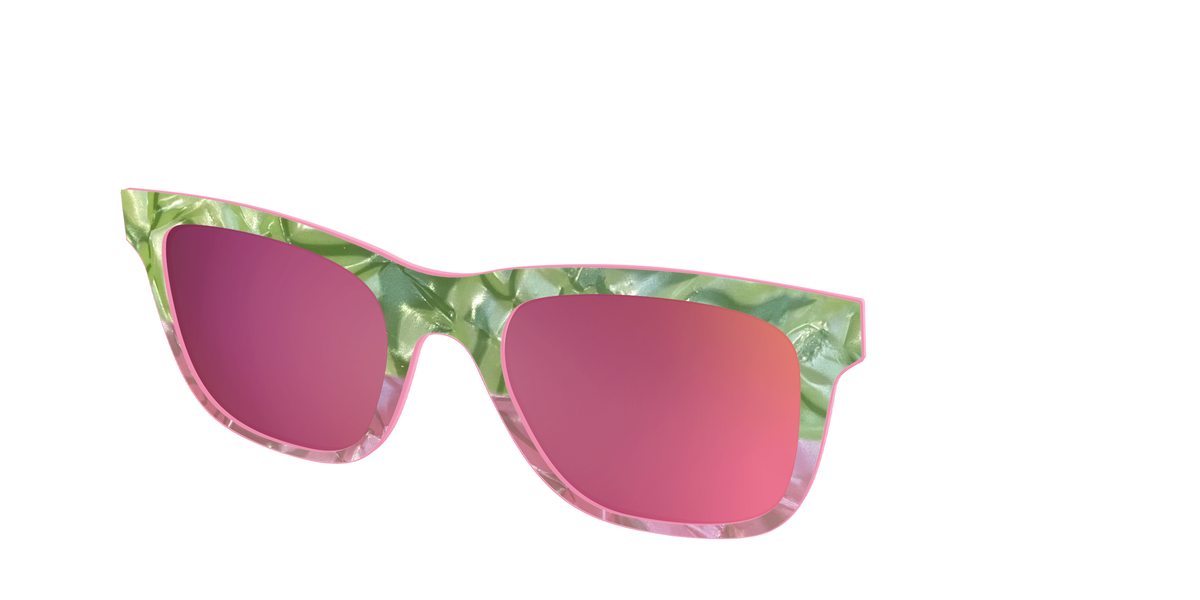 The Polarized Kiwi & Guava Pearl Sun Top - Angle Top Image - Pair Eyewear