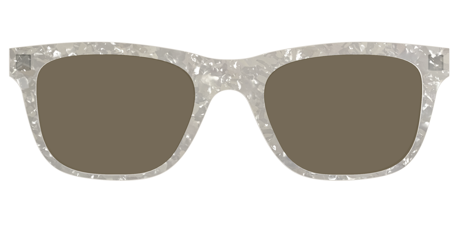 The Polarized White Quartz Pearl Sun Top - Front Top Image - Pair Eyewear