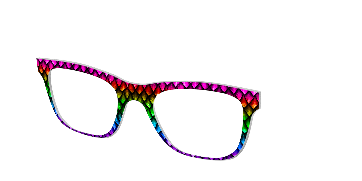 The Rainbow Dragon Scales - Angle Top Image - Pair Eyewear